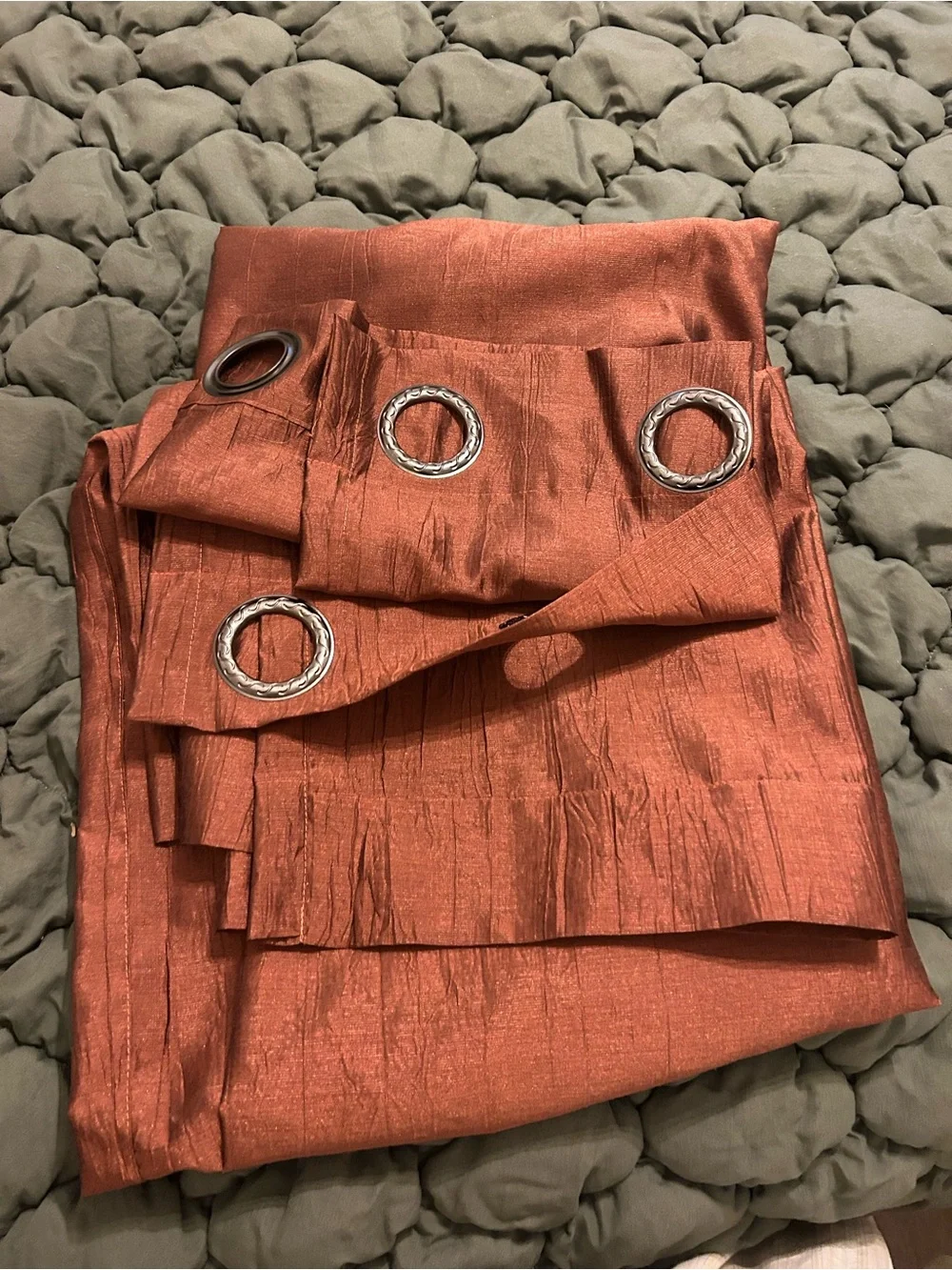 Target Rust Orange Grommet Window Curtain Panels.  4 Curtains
